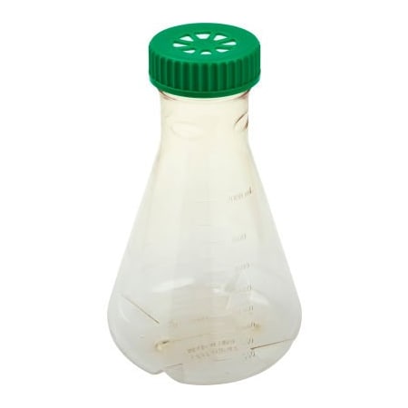Celltreat CELLTREAT  2L Erlenmeyer Flask, Vent Cap, Baffled Bottom, Polycarbonate, Sterile 229855